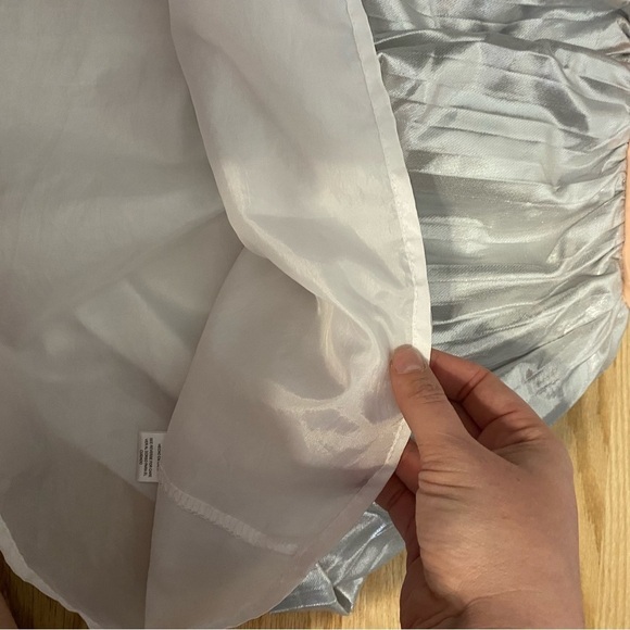 Betsey Johnson Unicorn Dress Sz 10 Cold Shoulder Peach Silver Pleated Kids Girls - Picture 7 of 9